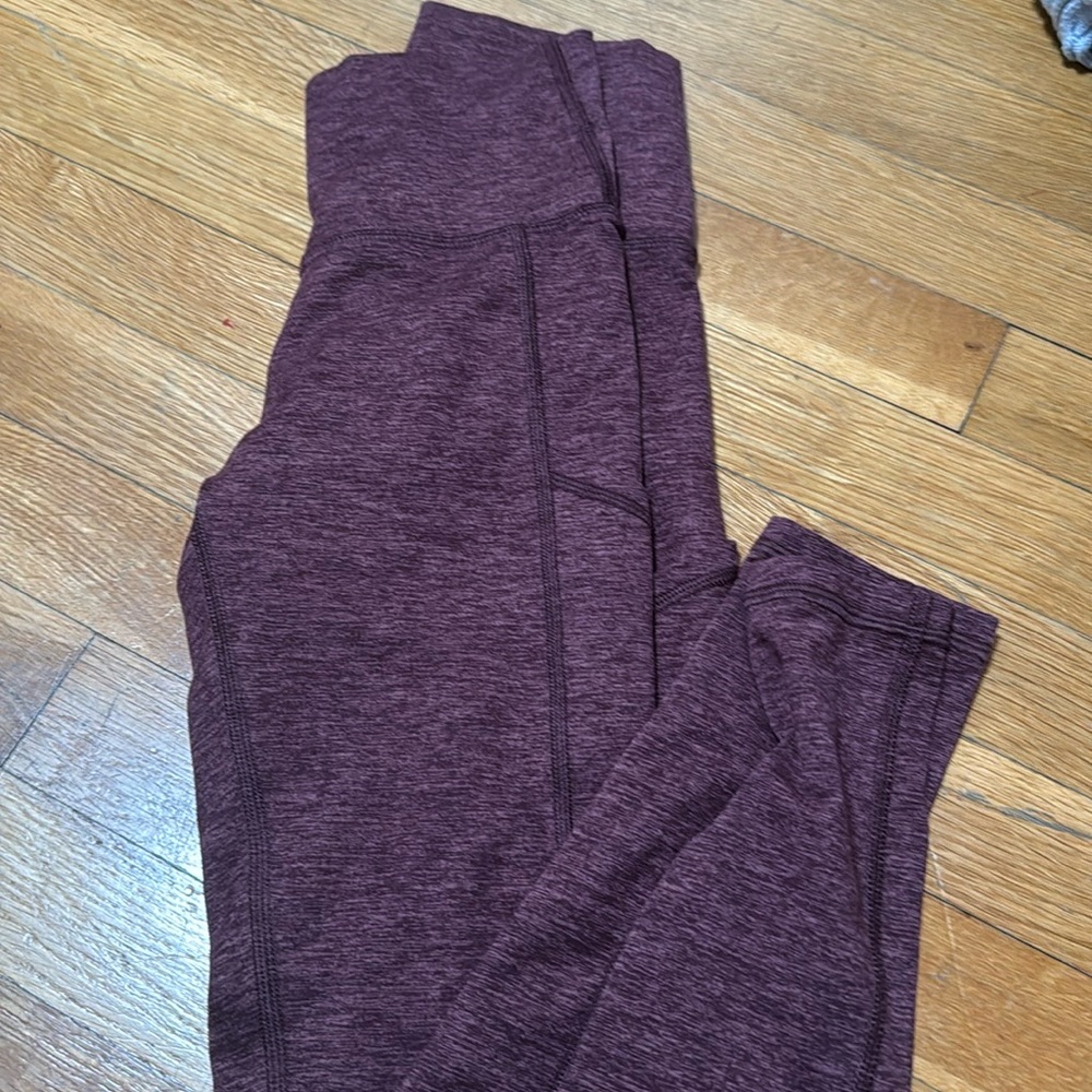 Red comfy leggings with pockets size extra small